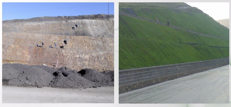 2013年张承高速纯岩石四级边坡绿化